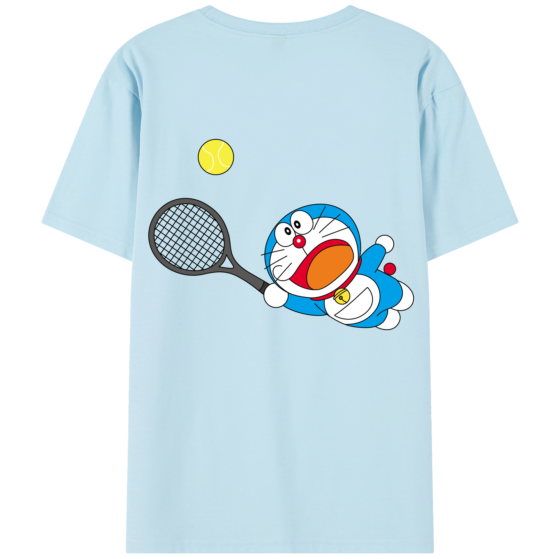 （画像用） ドラえもん Doraemon 綿100％半袖Tシャツ（背面プリント）